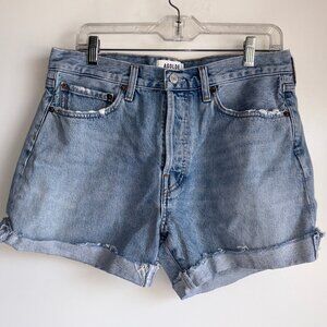 Agolde Light Blue Jean Shorts